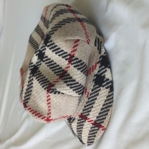 Burberry plaid women's wool hat